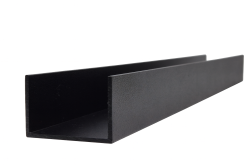 Ceownik aluminiowy czarny 8×8×1 mm o długości 4 m z drobną strukturą powierzchni