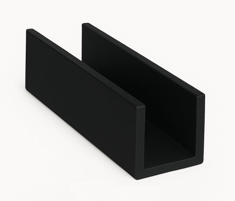 ceownik aluminiowy RAL 9005 MAT CZARNY GŁADKI