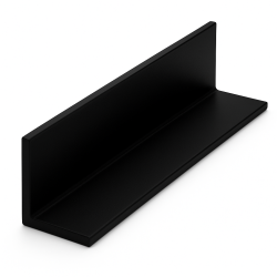 Kątownik aluminiow malowany proszkowo RAL 9005 MAT CZARNY GŁADKI